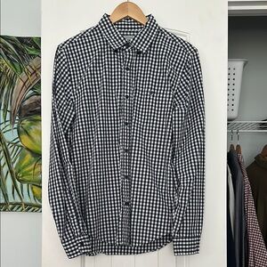 Outerknown Black and White Casual Gingham Shirt
